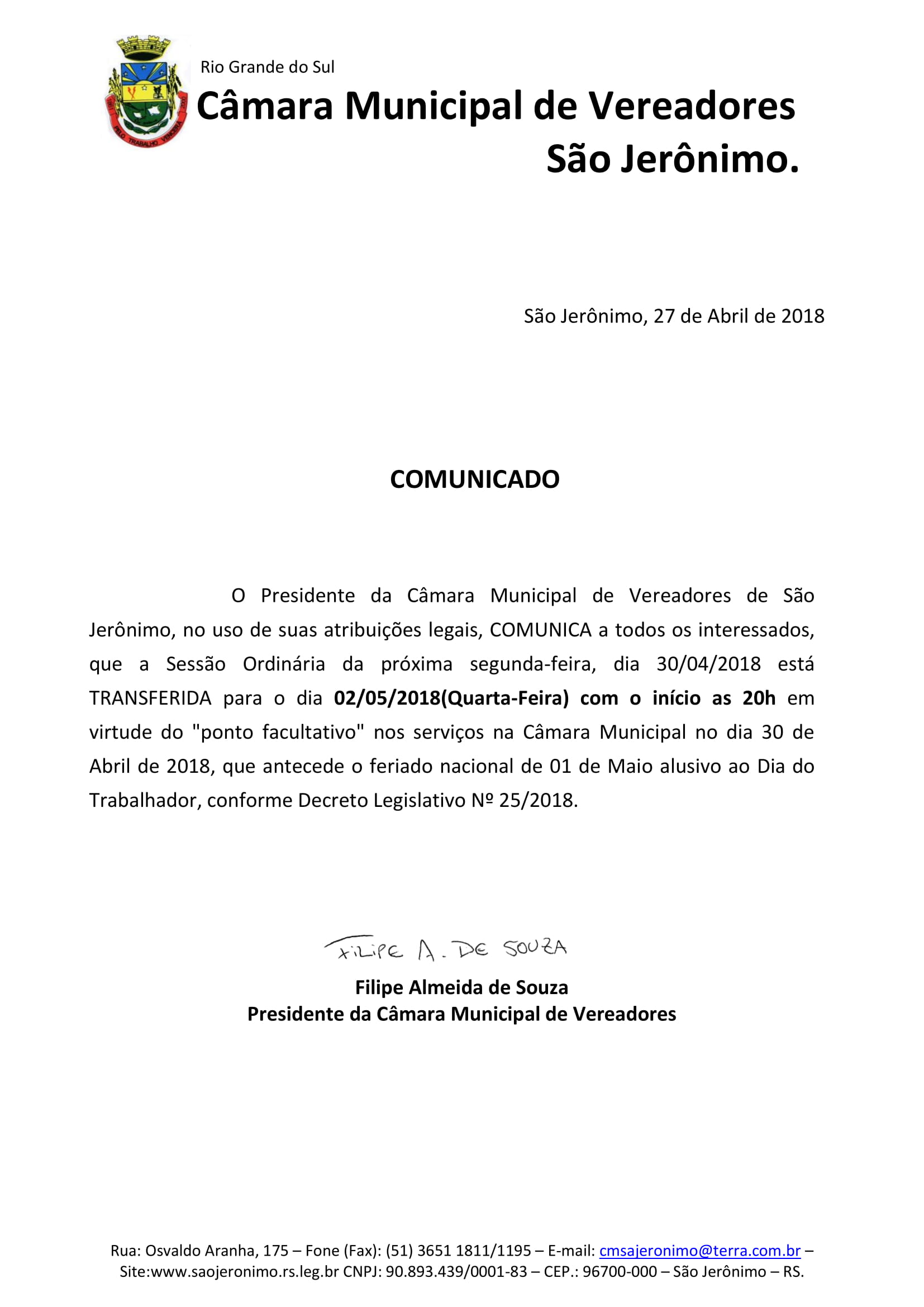 COMUNICADO