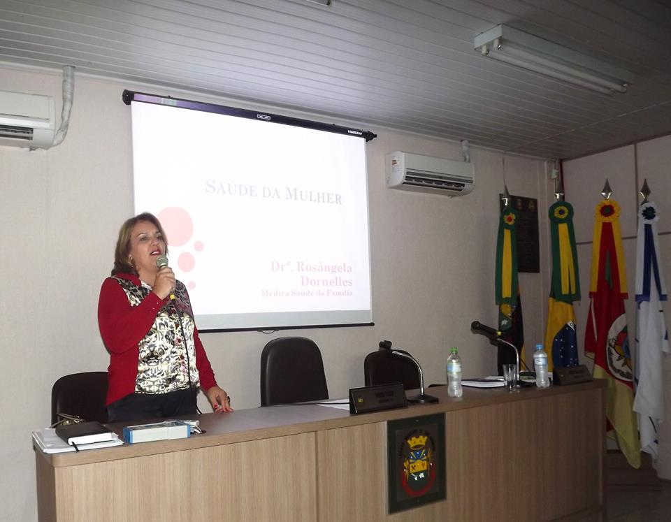 No dia 30 de Março de 2015 a Drª. Rosângela Dornelles fez o uso da Tribuna Popular abordando o Tema: Saúde da Mulher. 